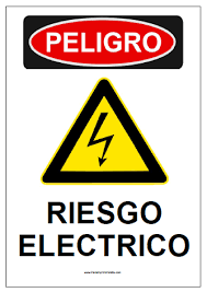 aviso de peligro riesgo electrico